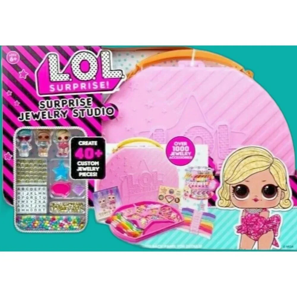 LOL SURPRISE Girls Jewelry Studio Case Over 1000 Accessories Make Jewelry 6+ NEW